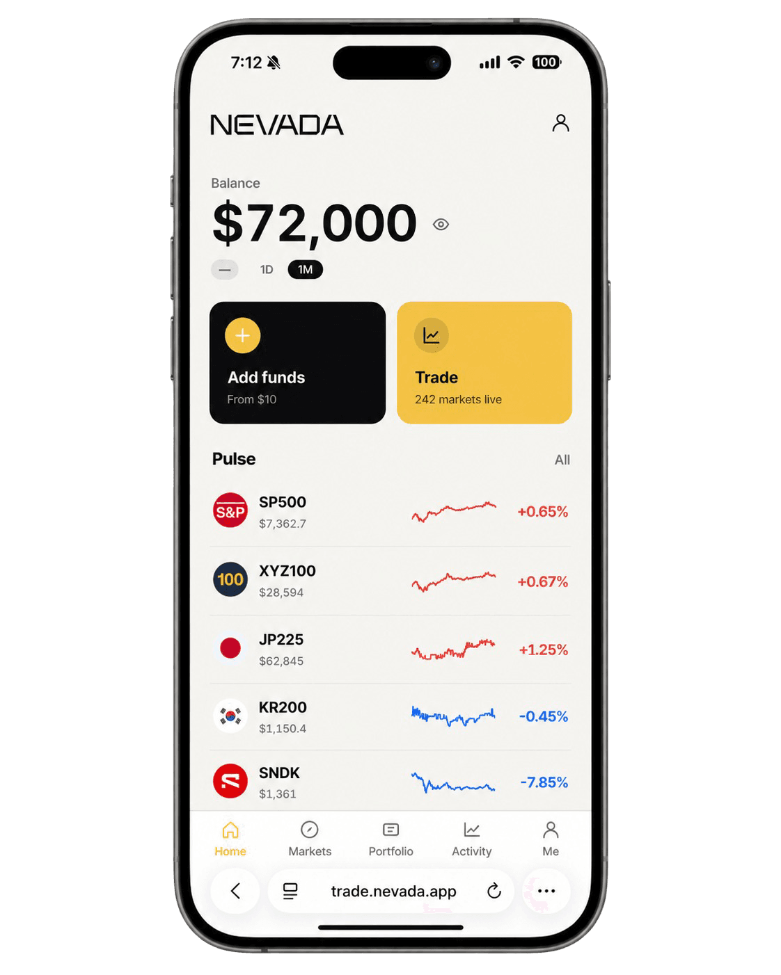 Nevada mobile wallet preview